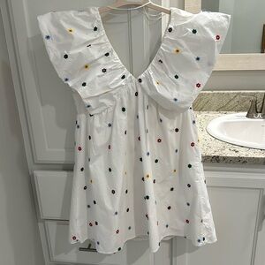 Boutique white floral dress